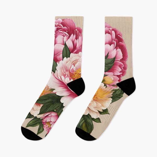 Item preview, Pink Peony Heart Bouquet Botanical Illustration designed and sold by CASASIS_MERCH.