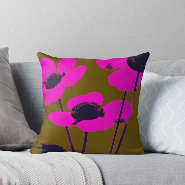 Artikelvorschau, Kräftig pinkfarbenes Blumenmuster – Eleganter botanischer Art-Deco-Druck entworfen und verkauft von joycrysstudio.