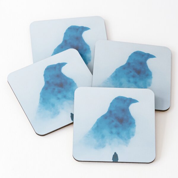 Item preview, Silent Raven Omen – Minimal Mist Spirit & Lone Wanderer designed and sold by NeonHorizon Studio.