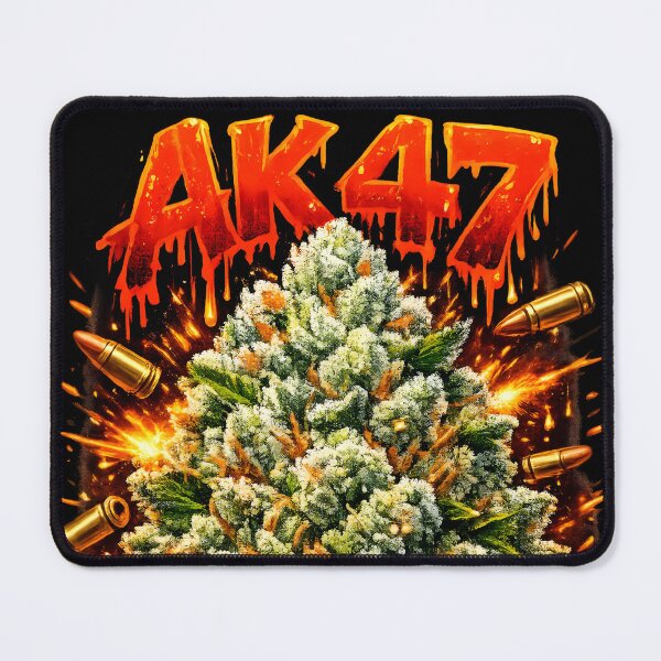 Item preview, AK 47 Strain Graffiti Art Print | Explosive Weed Bud Typography Poster | High-Energy Hybrid Cannabis 420 Decor designed and sold by WAUZ.