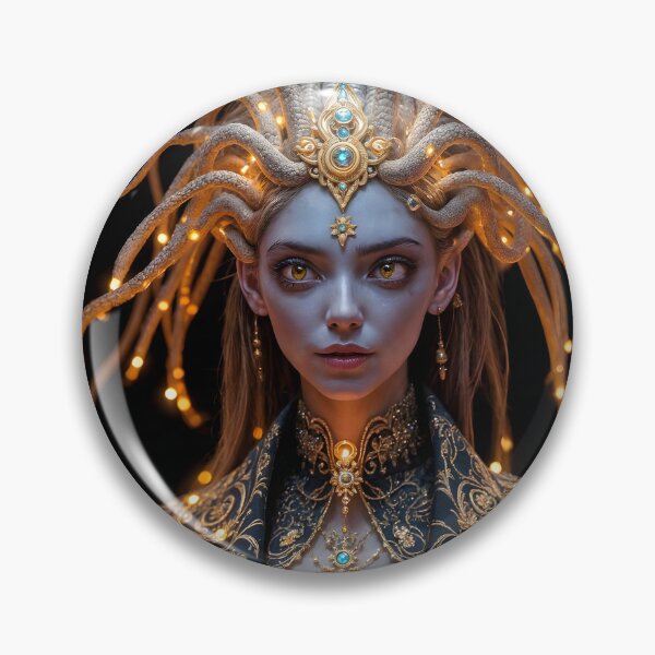 Artikelvorschau, Kybernetische Medusa im goldenen Barockglanz (zweite Version) entworfen und verkauft von KunstGeist.