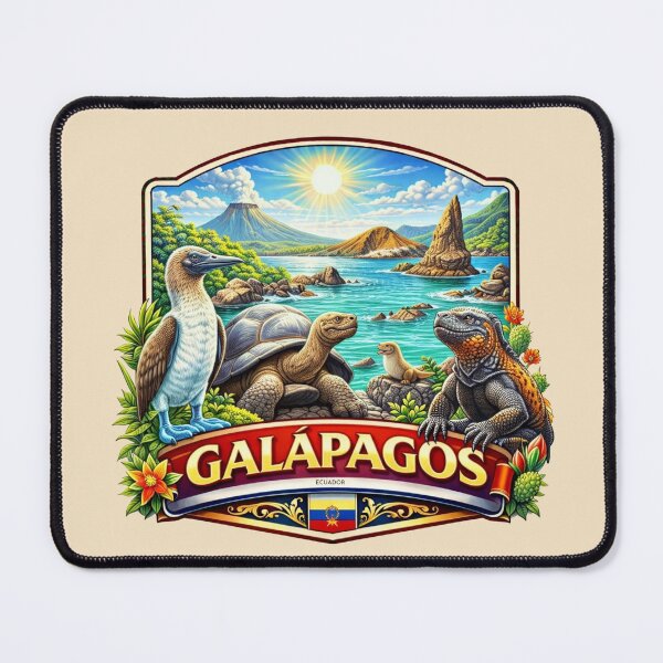 Item preview, Galápagos Islands - Giant Tortoise & Blue-Footed Booby designed and sold by Myra365Art.