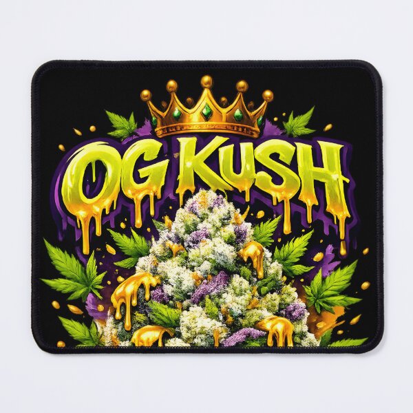Item preview, OG Kush Graffiti Bud Art Print | Classic OG Weed Typography Poster | King of Kush Cannabis Wall Decor 420 Gift designed and sold by WAUZ.