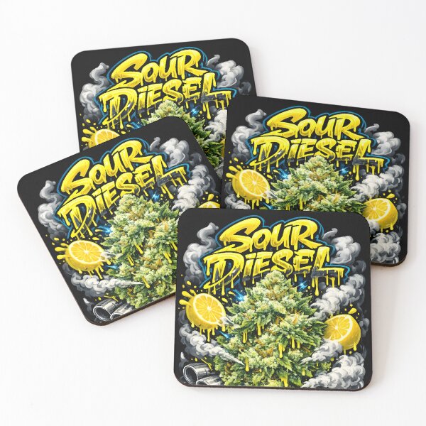 Item preview, Sour Diesel Strain Typography Print | Zesty Fuel Bud Graffiti Poster | Legendary Sativa Diesel Weed 420 Wall Art designed and sold by WAUZ.