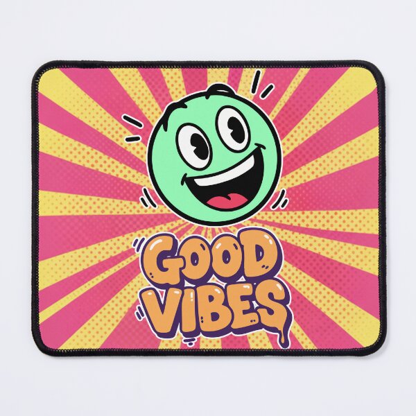 Item preview, Good Vibes Green Smiley Cartoon designed and sold by Taridesign.