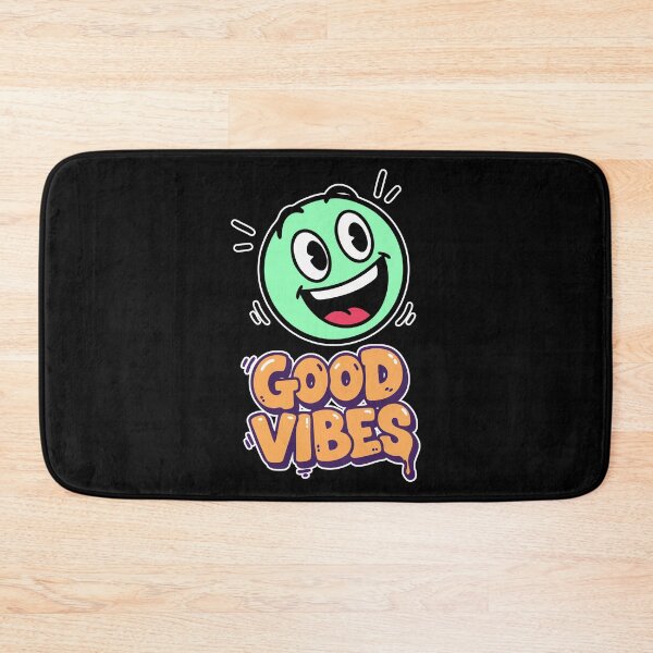 Item preview, Good Vibes Green Smiley Cartoon designed and sold by Taridesign.