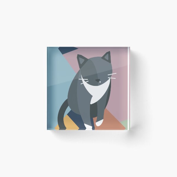 Item preview, Modern Geometric Cat designed and sold by YASI-O.