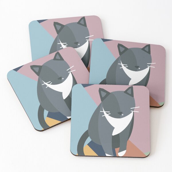Item preview, Modern Geometric Cat designed and sold by YASI-O.
