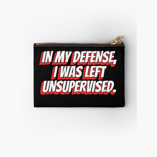 Item preview, In My Defense I Was Left Unsupervised - White and Red 3D Typography designed and sold by fraseslocas77.