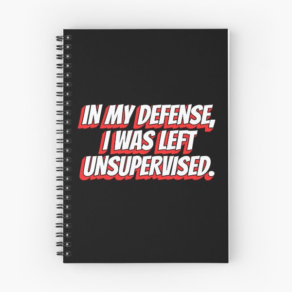 Item preview, In My Defense I Was Left Unsupervised - White and Red 3D Typography designed and sold by fraseslocas77.