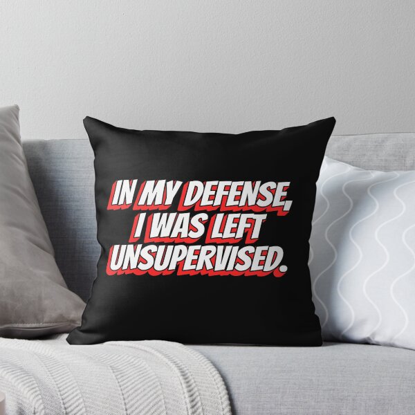 Item preview, In My Defense I Was Left Unsupervised - White and Red 3D Typography designed and sold by fraseslocas77.