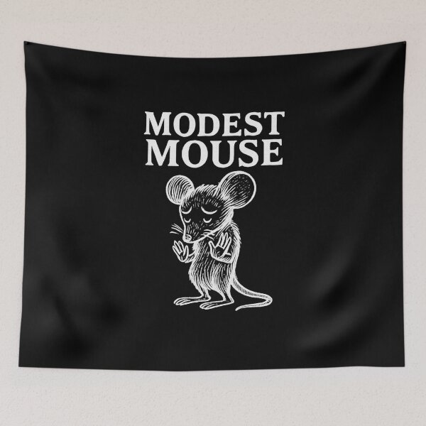 Item preview, Modest Mouse Sketch – Humble Mouse Illustration Black & White Indie Art Design designed and sold by Donsean22.