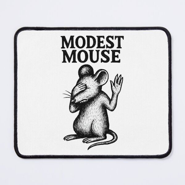Item preview, Modest Mouse Sketch – Humble & Modest Mouse Illustration Black & White Indie Art Design designed and sold by Donsean22.
