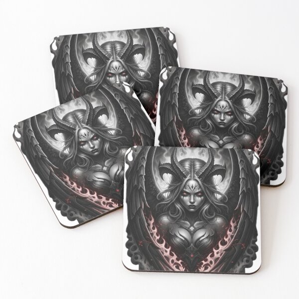 Item preview, Dark Demon Queen Sticker – Gothic Angel Devil Fantasy Art designed and sold by Mojbin.