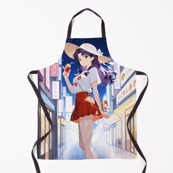 Item preview, Misato Katsuragi Neon Genesis Evangelion Sunset Balcony Summer Anime Girl designed and sold by mildaclairmo.
