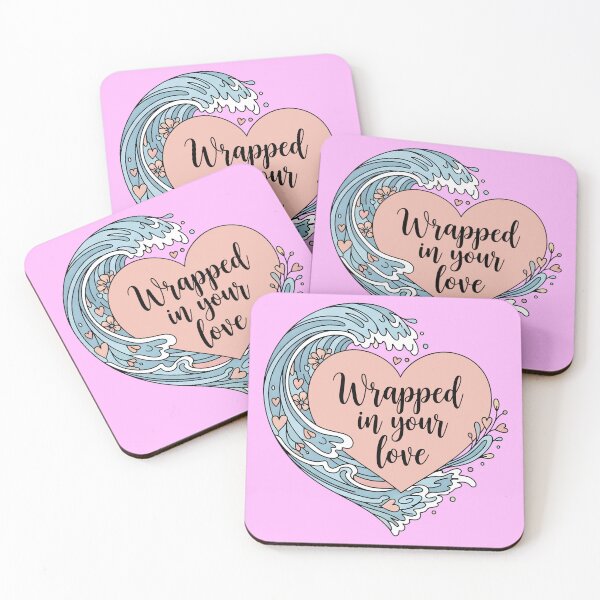Item preview, Wrapped in Your Love – Ocean Wave Surrounding Heart designed and sold by Sea Gem.