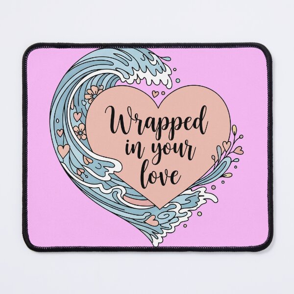 Item preview, Wrapped in Your Love – Ocean Wave Surrounding Heart designed and sold by Sea Gem.