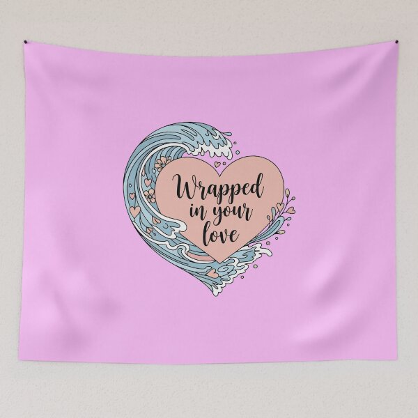 Item preview, Wrapped in Your Love – Ocean Wave Surrounding Heart designed and sold by Sea Gem.