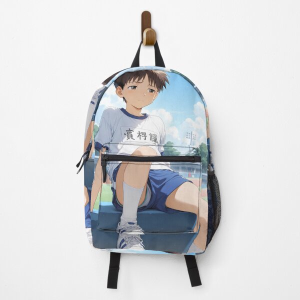 Item preview, Shinji Ikari Neon Genesis Evangelion Track Field Reflective Summer designed and sold by mildaclairmo.