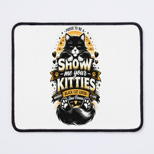 Item preview, Show Me Your Kitties – Proud Black Cat Lover Retro Sunset designed and sold by CatLovers Studio.