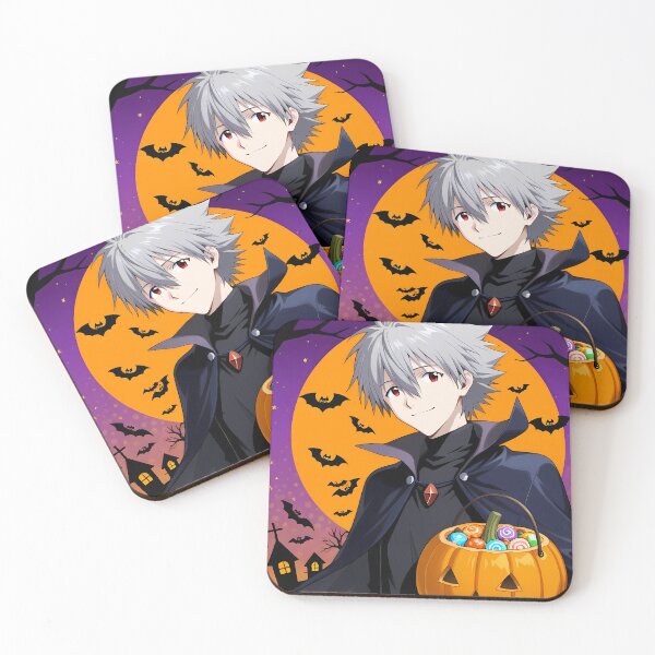 Item preview, Kaworu Nagisa Neon Genesis Evangelion Anime Halloween Vampire Pumpkin designed and sold by mildaclairmo.