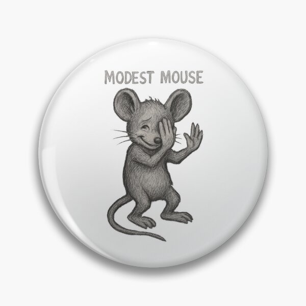 Item preview, Modest Mouse Sketch – Humble & Modest Mouse Illustration Grey - Indie Art Design designed and sold by Donsean22.