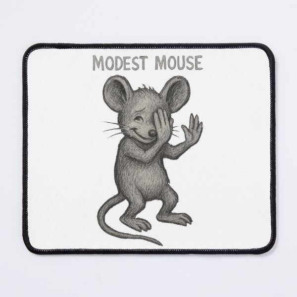 Item preview, Modest Mouse Sketch – Humble & Modest Mouse Illustration Grey - Indie Art Design designed and sold by Donsean22.