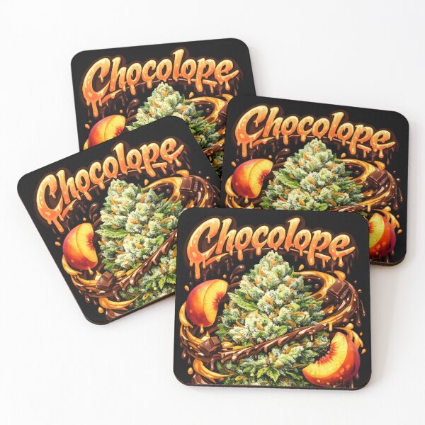 Item preview, Chocolope Peach Graffiti Art Print | Sweet Peach Chocolate Strain Bud Typography | Fruity Sativa 420 Wall Decor Poster designed and sold by WAUZ.