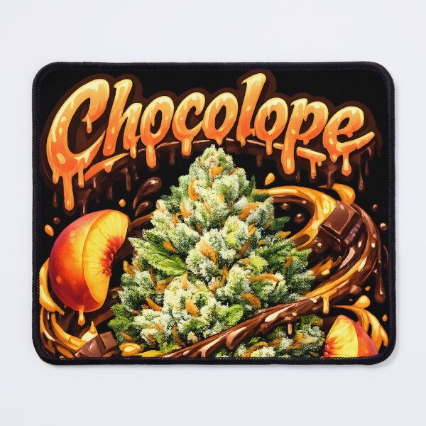 Item preview, Chocolope Peach Graffiti Art Print | Sweet Peach Chocolate Strain Bud Typography | Fruity Sativa 420 Wall Decor Poster designed and sold by WAUZ.