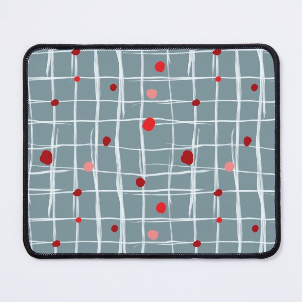 Item preview, Square grid with irregular red dots, hand-drawn designed and sold by JallyDesign.