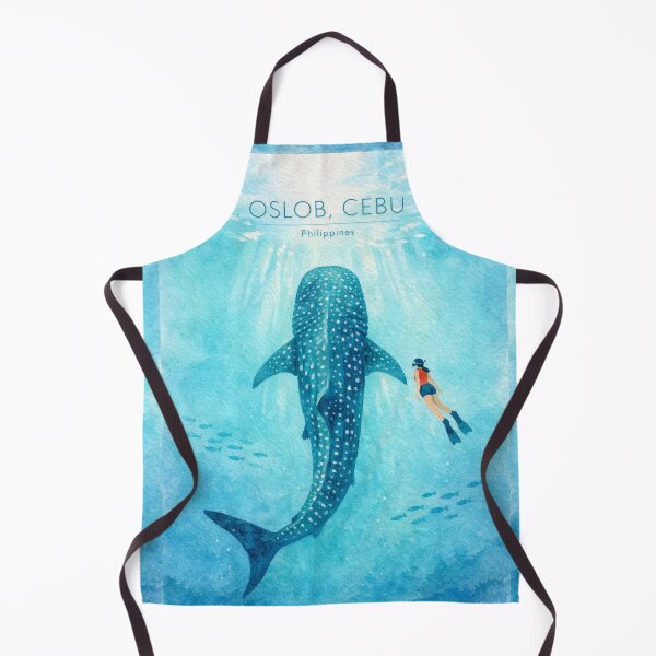 Item preview, Oslob Cebu Whale Shark Poster | Philippines Diving Illustration | Ocean Travel Wall Art designed and sold by Witsprings.