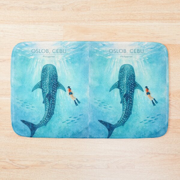 Item preview, Oslob Cebu Whale Shark Poster | Philippines Diving Illustration | Ocean Travel Wall Art designed and sold by Witsprings.