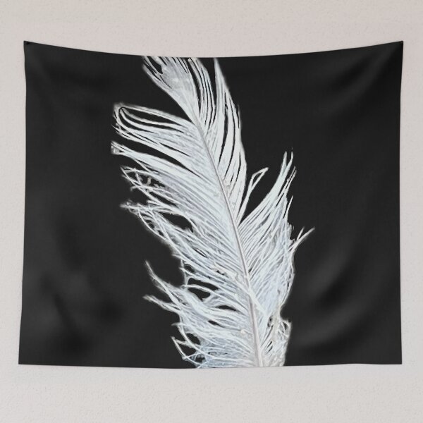 Item preview, White Feather – Ethereal Nature Symbol Minimalist Botanical Art designed and sold by aadventures.