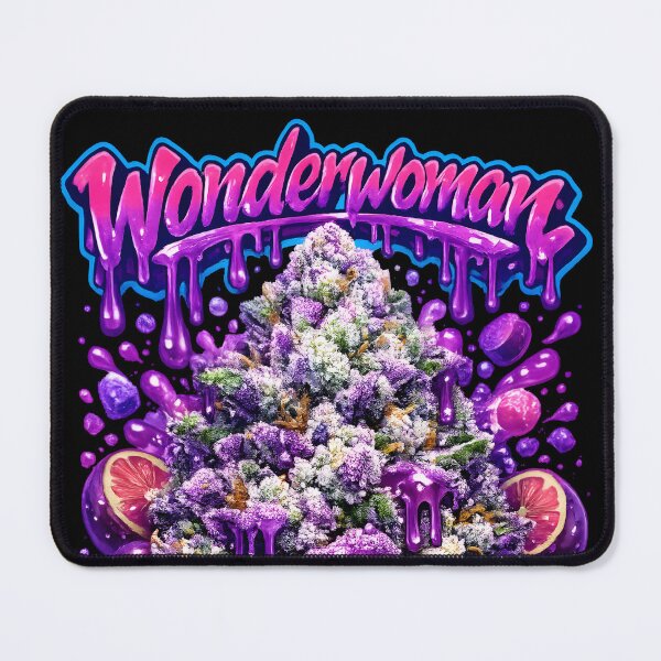 Item preview, Wonderwoman Grape Fanta Weed Print | Purple Grape Candy Strain Typography | Fun Hybrid Cannabis 420 Humor Poster designed and sold by WAUZ.
