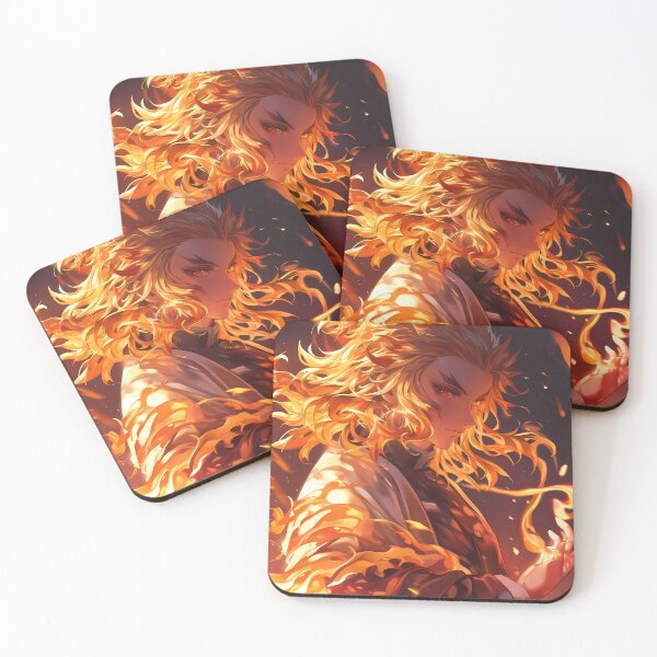 Item preview, Kyojuro Rengoku Demon Slayer Ember Aura Night Scene designed and sold by mildaclairmo.