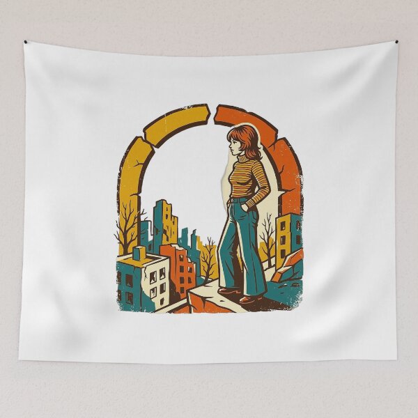 Item preview, 4K Wonderful Retro Girl in Abandoned City designed and sold by ABArtByAlexST.