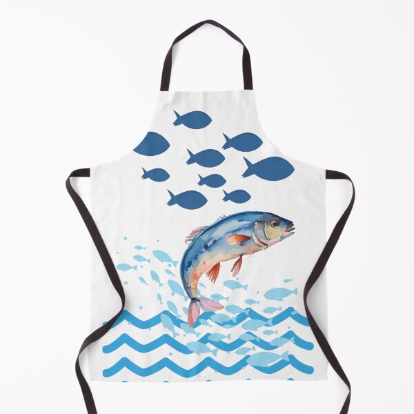 Item preview, Jumping Fish Ocean Illustration – Blue Sea Life Design designed and sold by ElartedeNoel.
