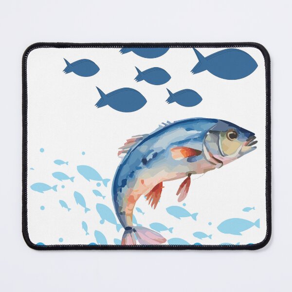 Item preview, Jumping Fish Ocean Illustration – Blue Sea Life Design designed and sold by ElartedeNoel.