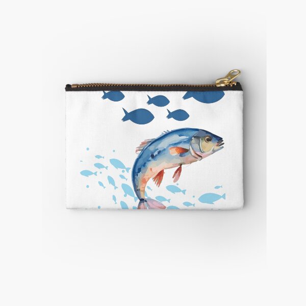 Item preview, Jumping Fish Ocean Illustration – Blue Sea Life Design designed and sold by ElartedeNoel.