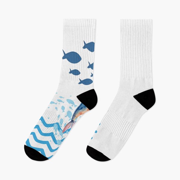Item preview, Jumping Fish Ocean Illustration – Blue Sea Life Design designed and sold by ElartedeNoel.