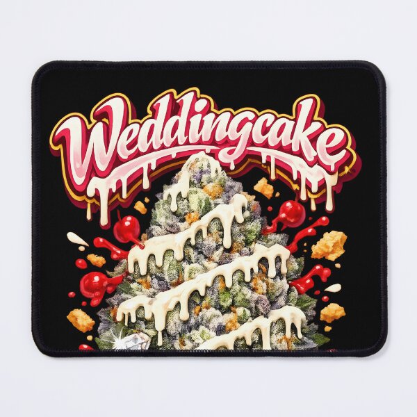 Item preview, Wedding Cake Graffiti Bud Art Print | Sweet Vanilla Frosting Strain Typography | Dessert Hybrid Weed 420 Wall Gift designed and sold by WAUZ.