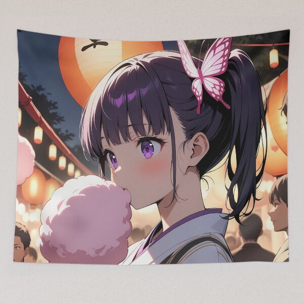 Item preview, Kanao Tsuyuri Demon Slayer Cotton Candy Festival Glow designed and sold by mildaclairmo.