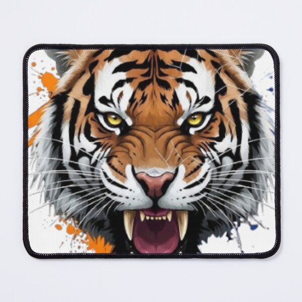 Item preview, Roaring Tiger Face Sticker – Wild Animal Street Art Design designed and sold by Mojbin.