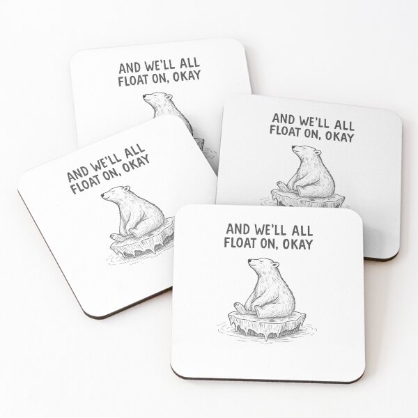 Item preview, Modest Mouse Polar Bear Ice Cap Art – “And We’ll All Float On, Okay” Indie Lyric Minimalist Design designed and sold by Donsean22.