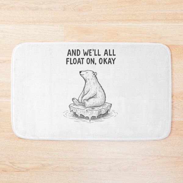 Item preview, Modest Mouse Polar Bear Ice Cap Art – “And We’ll All Float On, Okay” Indie Lyric Minimalist Design designed and sold by Donsean22.