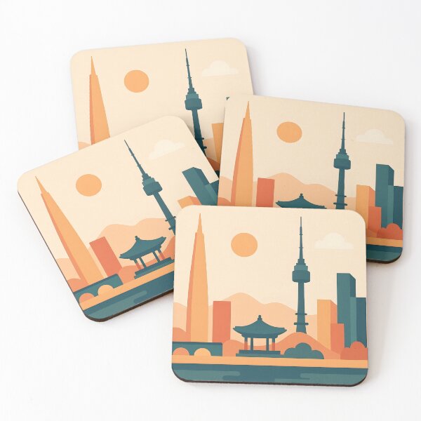 Item preview, Seoul City Skyline Minimal Design designed and sold by jdz031.