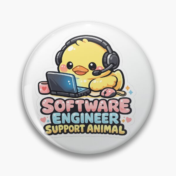 Item preview, Cute Kawaii Rubber Duck Software Engineer Support Animal designed and sold by Retro Mood Co.