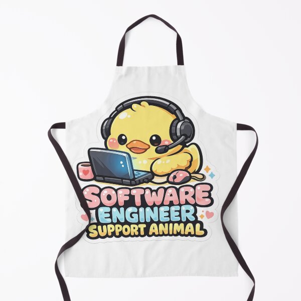 Item preview, Cute Kawaii Rubber Duck Software Engineer Support Animal designed and sold by Retro Mood Co.