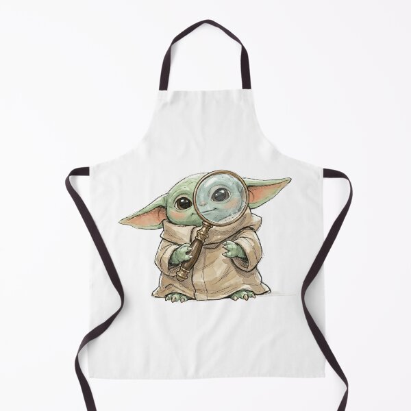 Item preview, BABY YODA WITH ANTIQUE MAGNIFYING GLASS designed and sold by LIS AND MELIVERSO.