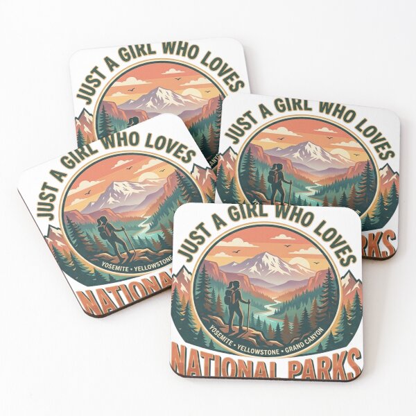 Item preview, Just A Girl Who Loves National Parks | Vintage Hiking Badge designed and sold by Wear Sculpt.